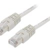Patch cord F/UTP, Cat 5e, wtyk RJ45 z obu stron, linka, CCA, 0,5m PP22-0.5M