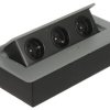 LISTWA ZASILAJĄCA MEBLOWA OR-GM-9032/GR (3 GNIAZDA) ORNO
