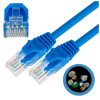 Patchcord UTP kat.5e kabel sieciowy LAN 2x RJ45 linka niebieski 0,25m NEKU