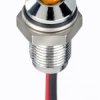 Lampka kontrolna do montażu panelowego 10.8 → 13.2V dc Pomarańczowy 6mm LED Chrom Wyprowadzenia RS PRO
