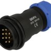Wtyk; SP2911C/P10II-1N; 10 torów; proste; lutowany; 4,0mm2; 13-16mm; SP29; na przewód; 30mm; skręcane; nylon66; niebiesko-czarny