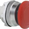 Przycisk grzybkowy pierścień przedni z tworzywa sztucznego, chromowany, błyszczący czerwony BACO T11AD01 1 szt.