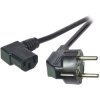 Power cord, Europe, plug type E + F, angled on C13 socket, angled, black, 2 m, EK535.2
