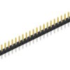 Pin header, 30 pole, pitch 2 mm, straight, black, SLY108130S