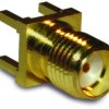 SMA panel socket 50 Ω, solder connection, straight, 901-144-8RFX