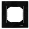Merten M-Elegance Ramka pojedyncza szklana onyks czarny MTN404103