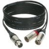 Klotz Kabel Mikrofonowy Stereo Xlr 5-Pin (Gniazdo) / 2X Xlr 3-Pin (Wtyk) 5M
