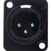 Gniazdo panelowe XLR P3M 3pin męskie LIN000010 /5szt./
