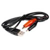 Crocodile Clip to USB Test Cable (1m)