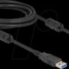 81114 USB 3.0 cable, A plug to B plug, 90° down, 3 m