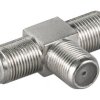 Adapter F, trójnik: gniazdo F podwójne gniazdo F...