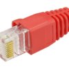 Gumowa osłonka wtyku RJ45 czerwona WORECZEK 100szt.