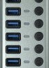 CH 12 L USB 3.0 11-port hub, 10x data, 1x electricity, aluminium