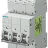 Wyłącznik nadprądowy MCB, 3-biegunowy, 10A, na szynę DIN, Siemens, 5SJ