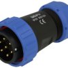 Wtyk; SP2910/P7II-1N; 7 torów; proste; lutowany; 4,0mm2; 13-16mm; SP29; na przewód; 30mm; skręcane; nylon66; niebiesko-czarny; I