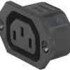 Schurter 6600.3300.21 Złącze męskie IEC złącze męskie proste Łączna ilość styków: 3 10 mA czarny 1 szt.