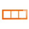 DECO Ramka 3 potrójna uniwersalna - efekt szkła (ramka: pomarańczowa: spód: beżowy) pomarańczowy 13-1-DRS-3 KARLIK
