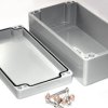 Aluminum die cast enclosure, (L x W x H) 221 x 120 x 81 mm, gray (RAL 7046), IP66, 1590Z150GY