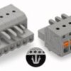 Socket header, 2 pole, pitch 5 mm, angled, gray, 2231-102/008-000