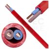 Kabel przeciwpożarowy silikonowy HDGs 2x1mm2 FE180 PH120 E90 czerwony 300/500V bezhalogenowy LSOH B2ca drut Bitner