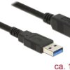 Kabel Delock złącze męskie USB 2.0 Typ A - złącze męskie USB 2.0 Typ B, 1,5 m