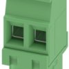 Socket header, 2 pole, pitch 5.08 mm, straight, green, 1912841