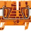 Through terminal block, spring balancer connection, 0.5-6.0 mm², 2 pole, 41 A, 8 kV, orange, 1636820000