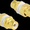 64141 Audio Adapter RCA female to female for installation, white ring