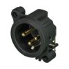 XLR panel plug, 3 pole, gold-plated, polyamide, NC3MAAH-0