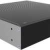 Aluminum enclosure, (L x W x H) 44 x 211 x 203 mm, black (RAL 9005), IP20, RM1U0808VBK