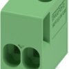 PCB terminal, 2 pole, pitch 5.08 mm, AWG 24-12, 24 A, screw connection, green, 1017491