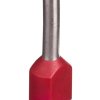 Końcówka tulejkowa izolowana TID 2x1mm2/10mm czerwona cynowana TID2x1L10 /100szt./