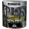 Ronseal 39213 Direct to Metal Paint Black Satin 2.5 litre