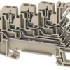 Multi level terminal block, spring balancer connection, 0.5-2.5 mm², 4 A, 1.5 kV, dark beige, 1698171001
