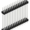 Pin header, 30 pole, pitch 2.54 mm, straight, black, SL628530Z
