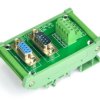 ELECTRONICS-SALON DIN Rail Mount D-SUB DB9 Male/Female Header Interface Module, DSUB Breakout Board.