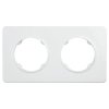 Ramka plastikowa biała 2-modułowa OVAL