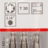BIT, GROT, KOŃCÓWKA T30 EH 25MM 3 SZT.