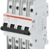 Wyłącznik nadprądowy MCB, Typ K, 4-biegunowy, 2A, 400V, na szynę DIN, ABB SU204M-K2, SU200M