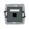 MINI Gniazdo multimedialne pojedyncze bez modułu (standard Keystone) grafitowy mat 28MGM-1P KARLIK