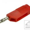 Wtyk bananowy 4mm 25.403.1;32A;60V; czerwony;wtykany(gniazdo ban.4mm)