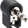 3.5 mm angle jack plug, 3 pole (stereo), solder connection, plastic, WKLS 40