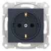 SEDNA Gniazdo pojedyncze z uziemieniem schuko z przesłonami zaciski bezgwintowe grafitowe SDN3001770 SCHNEIDER ELECTRIC