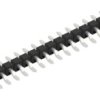 Pin header, 19 pole, pitch 2.54 mm, straight, black, 10080389