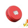 Sygnalizator optyczny ścienny Solista LX czerwona obudowa i światło płytka podstawa SOL-LX-W/RF/R1/S IP33C 812013FULL-0114X EATO