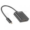 Adapter USB 3.1 typ-C -> HDMI Full HD (wtyk / gniazdo) czarny 15cm LANBERG