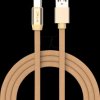 8499 Sync & charging, USB A -> USB C, 1,0m, cotton, gold