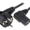 Kabel: 3X0,75Mm2, 1M, 10A, 250V Lt322+511 H05vv-F 3X0.75 1.0M Blk