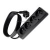 Przedłużacz 3m 4x2P+Z OMY 3x1 czarny JONEX Ps-470