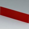 Front/rear panel, straight, acrylic glass, (W x H) 81.9 x 23.6 mm, red/transparent, A9108113